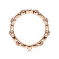 14K Rose Gold Geometric Stackable Diamond Ring