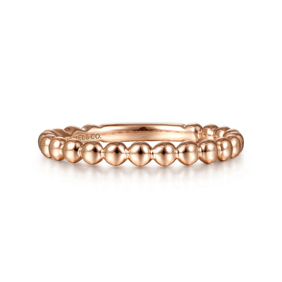 14K Rose Gold Bujukan Stackable Ring