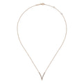 14K Rose Gold Diamond Chevron Necklace