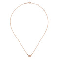 14K Rose Gold Oval Morganite Pendant Necklace with Diamond Accents