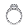 Gabriel & Co | Rachel - 14K White Gold Round Halo Diamond Engagement Ring