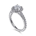 Gabriel & Co | Rachel - 14K White Gold Round Halo Diamond Engagement Ring