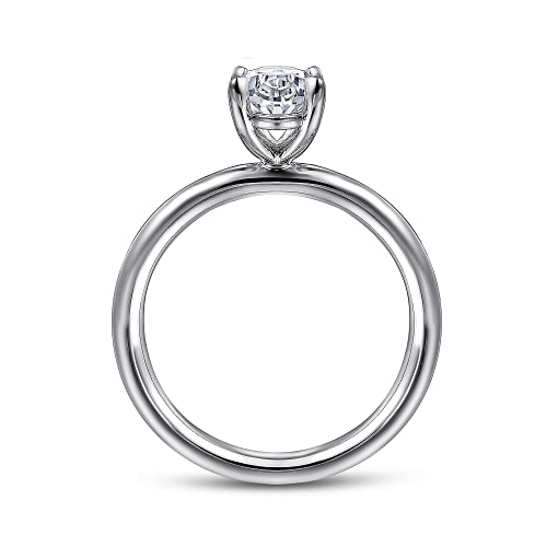 Gabriel & Co | Lark - 14K White Gold Oval Solitaire Engagement Ring