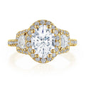 Oval 3-Stone Engagement Ring