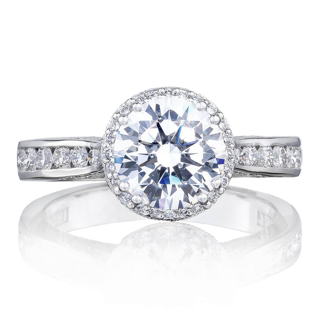 Round with Cushion Bloom Engagement Ring