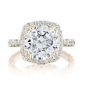 Round with Cushion Bloom Engagement Ring