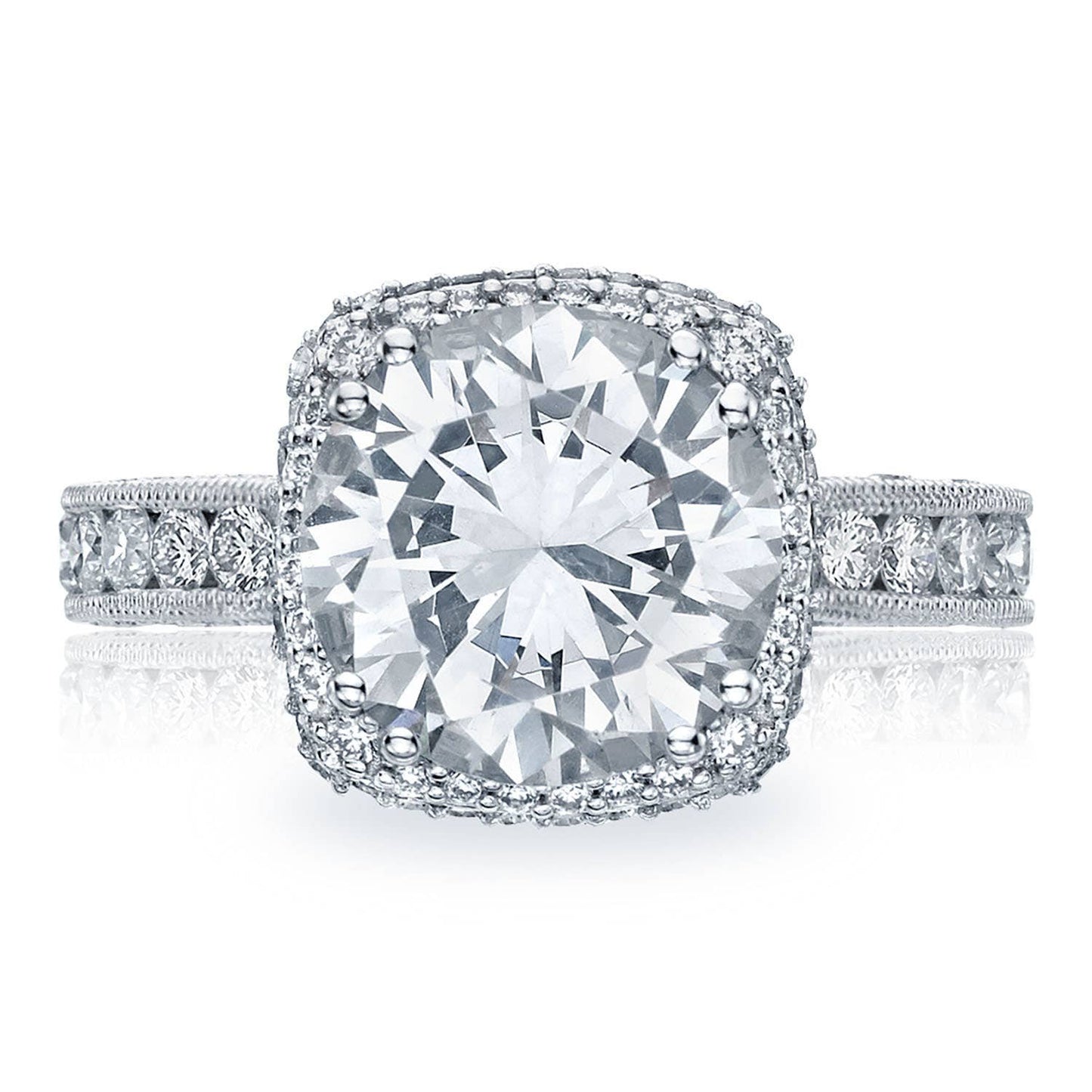 Round with Cushion Bloom Engagement Ring