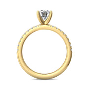 FlyerFit Micropave 14K Yellow Gold Engagement Ring