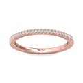 FlyerFit Micropave 14K Pink Gold Wedding Band