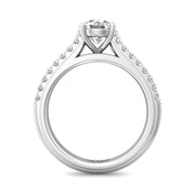 FlyerFit Micropave 14K White Gold Engagement Ring