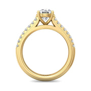 FlyerFit Micropave 14K Yellow Gold Engagement Ring