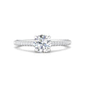 FlyerFit Micropave 18K White Gold Engagement Ring