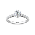 FlyerFit Micropave 18K White Gold Engagement Ring