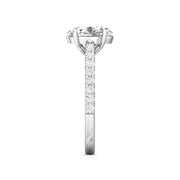 FlyerFit Micropave 14K White Gold Engagement Ring