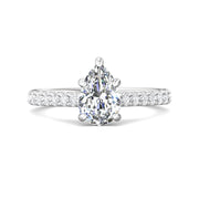 FlyerFit Micropave 14K White Gold Engagement Ring