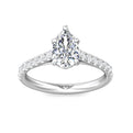 FlyerFit Micropave 18K White Gold Engagement Ring