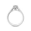 FlyerFit Micropave 18K White Gold Engagement Ring