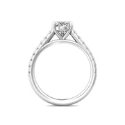 FlyerFit Micropave 14K White Gold Engagement Ring