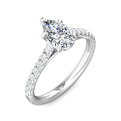 FlyerFit Micropave 18K White Gold Engagement Ring