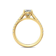 FlyerFit Micropave 14K Yellow Gold Engagement Ring