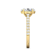 FlyerFit Micropave 18K Yellow Gold Engagement Ring