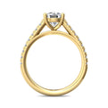 FlyerFit Micropave 14K Yellow Gold Engagement Ring