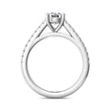 FlyerFit Micropave 18K White Gold Engagement Ring