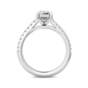 FlyerFit Micropave 14K White Gold Engagement Ring