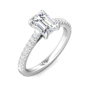 FlyerFit Micropave 14K White Gold Engagement Ring