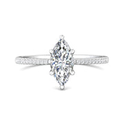 FlyerFit Micropave 14K White Gold Engagement Ring