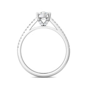 FlyerFit Micropave 14K White Gold Engagement Ring