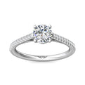 FlyerFit Micropave 14K White Gold Engagement Ring