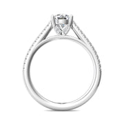 FlyerFit Micropave 14K White Gold Engagement Ring