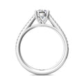 FlyerFit Micropave 14K White Gold Engagement Ring