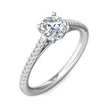 FlyerFit Micropave 14K White Gold Engagement Ring