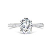 FlyerFit Micropave 14K White Gold Engagement Ring