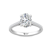 FlyerFit Micropave 14K White Gold Engagement Ring