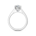 FlyerFit Micropave 14K White Gold Engagement Ring