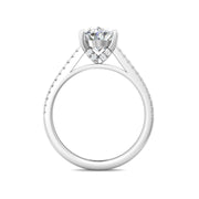 FlyerFit Micropave 14K White Gold Engagement Ring