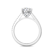 FlyerFit Micropave 14K White Gold Engagement Ring