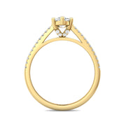 FlyerFit Micropave 14K Yellow Gold Engagement Ring