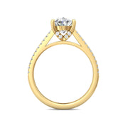 FlyerFit Micropave 14K Yellow Gold Engagement Ring