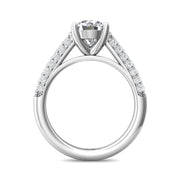 FlyerFit Micropave 14K White Gold Engagement Ring