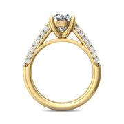 FlyerFit Micropave 14K Yellow Gold Engagement Ring