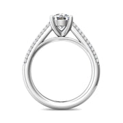 FlyerFit Micropave 14K White Gold Engagement Ring