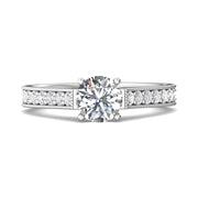 FlyerFit Micropave 14K White Gold Engagement Ring