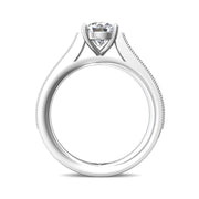 FlyerFit Micropave 14K White Gold Engagement Ring