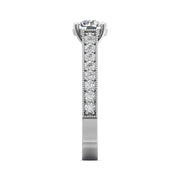 FlyerFit Micropave 14K White Gold Engagement Ring