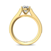 FlyerFit Micropave 14K Yellow Gold Engagement Ring