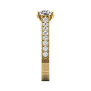 FlyerFit Micropave 14K Yellow Gold Engagement Ring